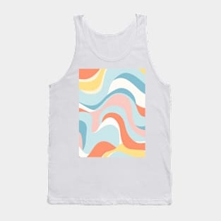 Autumn Nostalgia: Retro Pastel Doodle Delight Tank Top